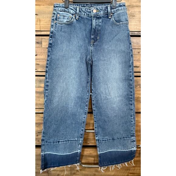 FIDELITY DENIM Malibu High-Rise Crop Wide-Leg Jeans Women's Sz 27 NWT - Picture 1 of 10